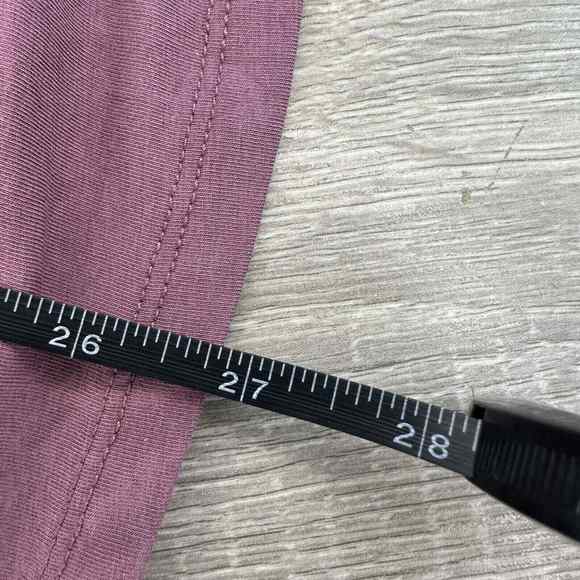 Garnet Hill Womens XS V Neck Sequin Tassel Trim Ruched Mauve Short Sleeve Blouse - Picture 8 of 8